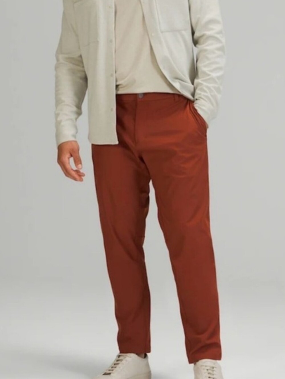 Lululemon Commission Pant Slim Fit Date Brown Red Rust Sz48